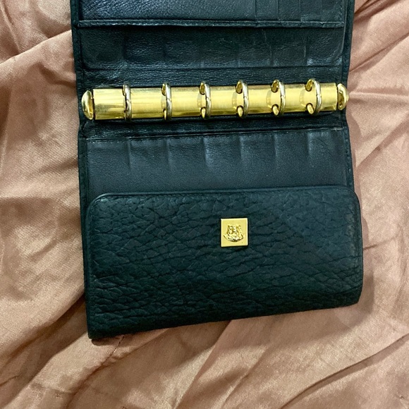 Vintage Pre-owned Gianni Versace Medusa Tri-fold black leather wallet/planner - Picture 3 of 16